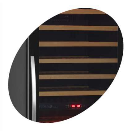 Tefcold TFW400-2F Viinikaappi, kuvattu läheltä