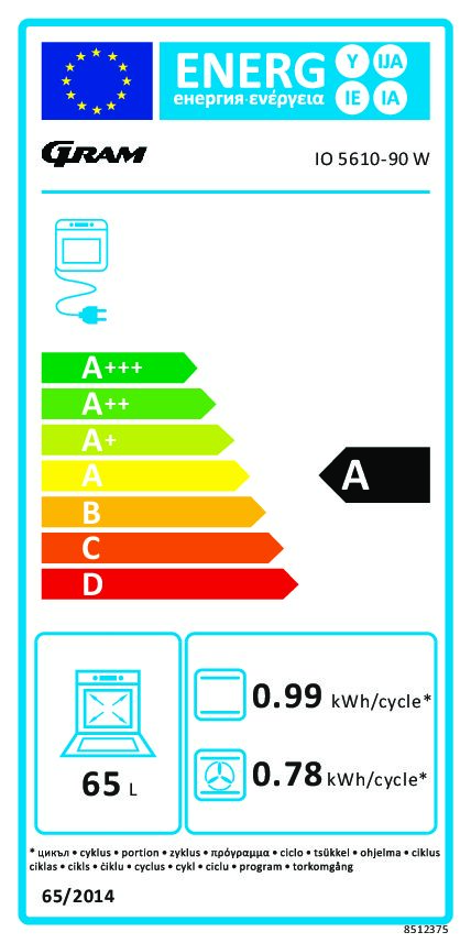 Alternative view of Gram IO 5610-90 W Uuni
