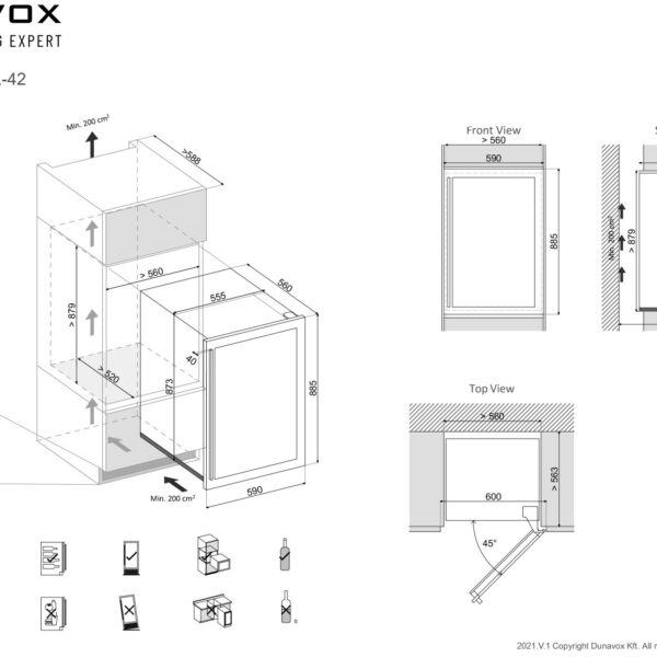 Alternative view of Dunavox DAB42.117DB Viinikaappi