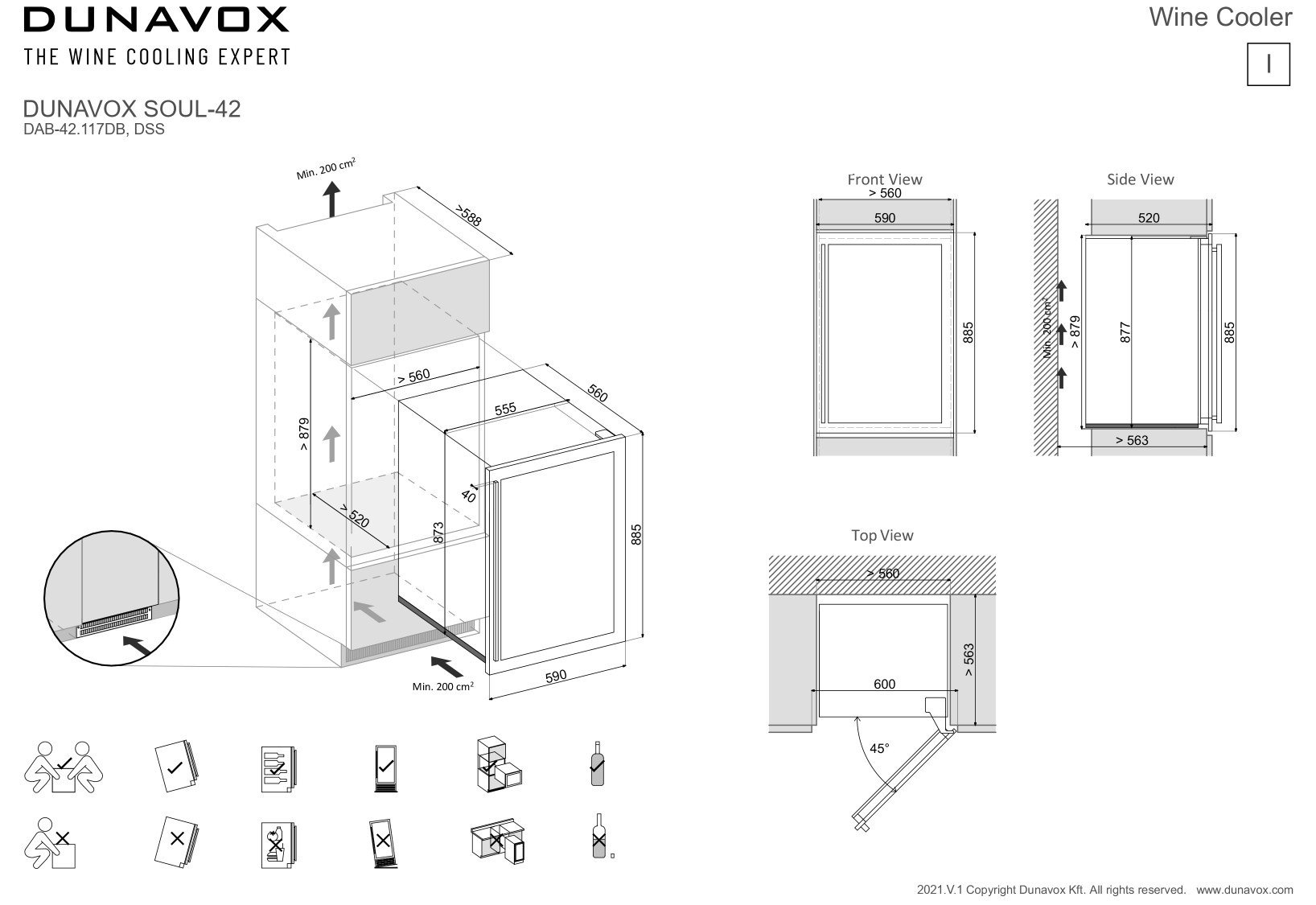 Dunavox DAB42.117DB Viinikaappi - Image 2