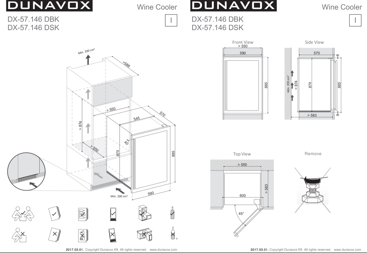 Dunavox DX57.146DWK Viinikaappi - Image 2