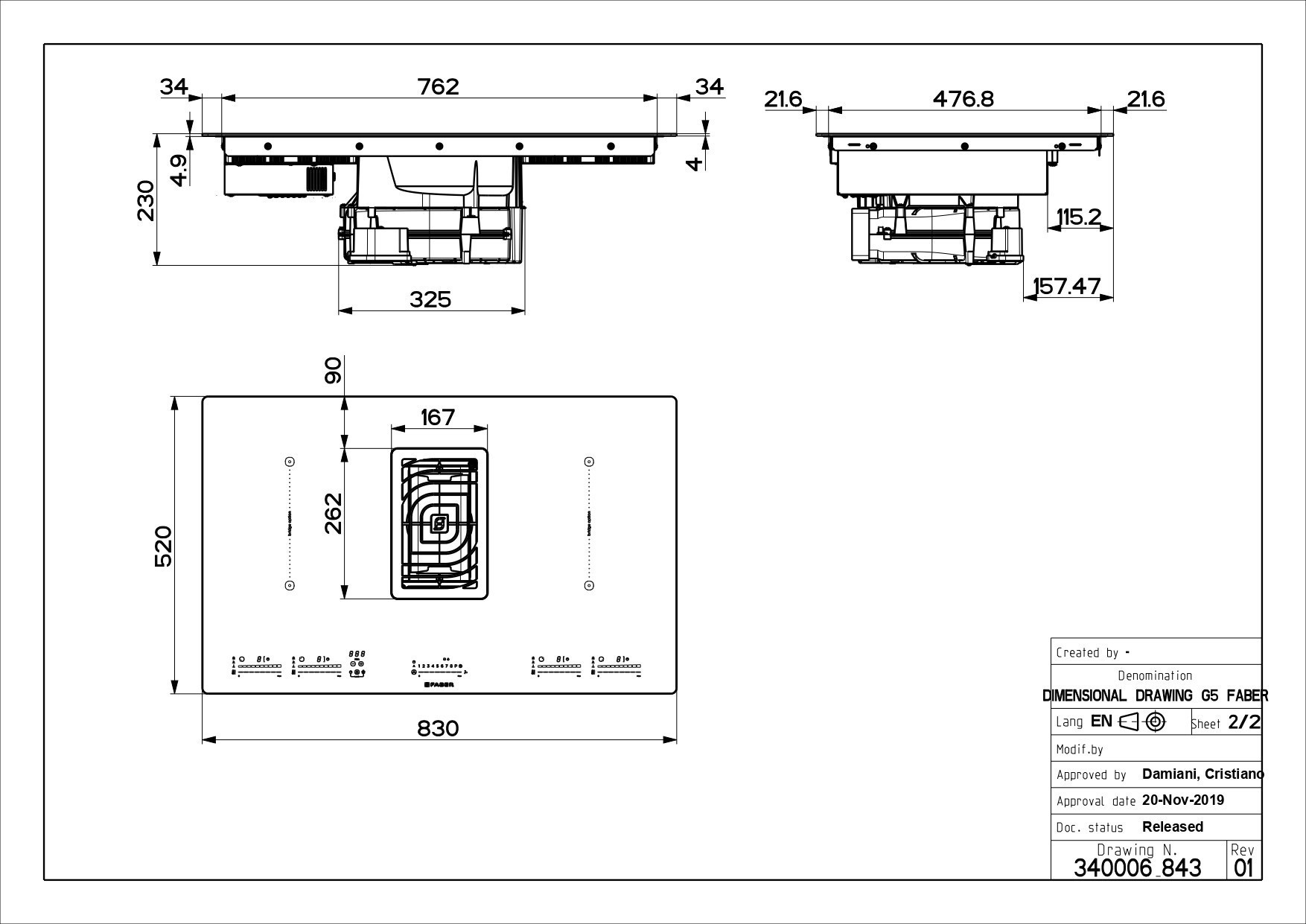 Faber Galileo NG Induktiotaso liesituulettimella - Image 5