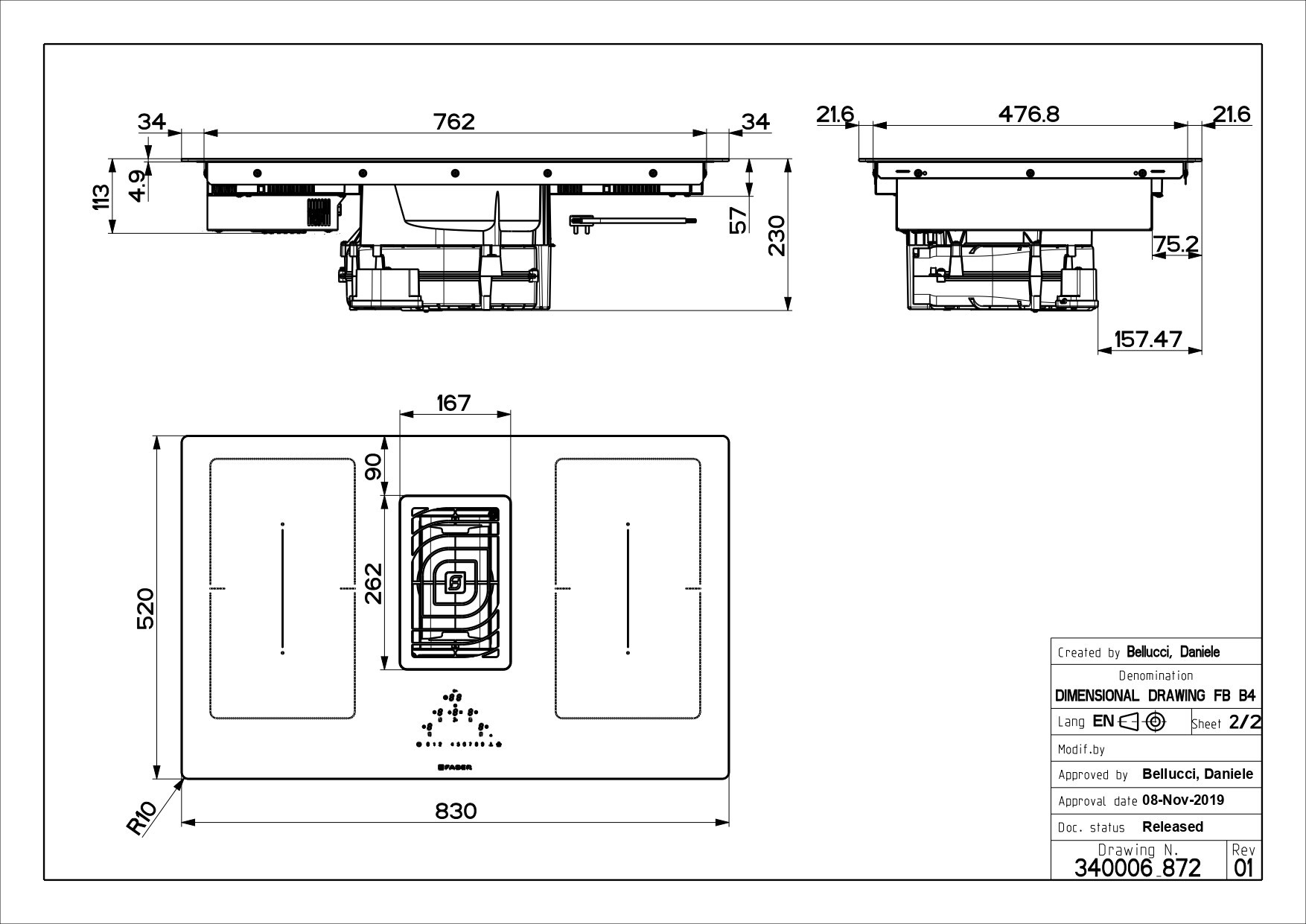 Faber Galileo Smart Induktiotaso liesituulettimella - Image 2
