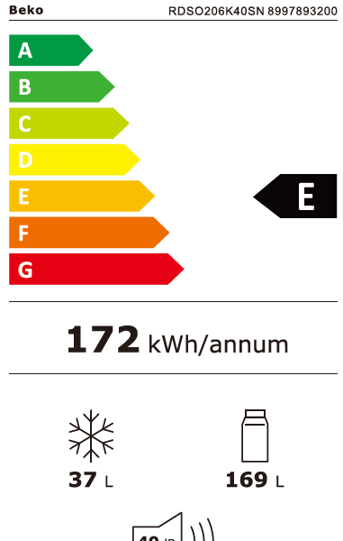 Beko RDSO206K40SN Jenkkikaappi – kuva 1