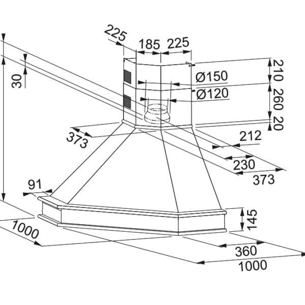 Faber 321.0693.746 Kulmaliesituuletin – kuva 2
