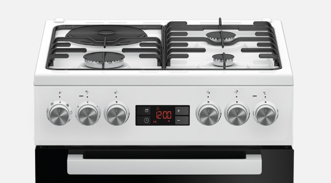 Beko FSE53320DWCS Kaasuliesi sähköuunilla – kuva 1