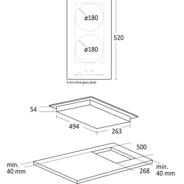 Scandomestic HOI30P1FLEX Induktioliesitaso – kuva 1