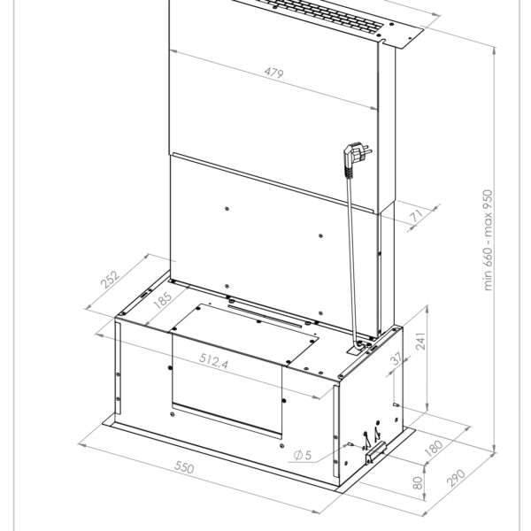 Ciarko Design JOKERUNO55WSL Liesituuletin – kuva 7