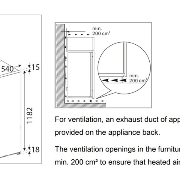 Bomann KSE7812 Integroitava Jääkaappi – kuva 1