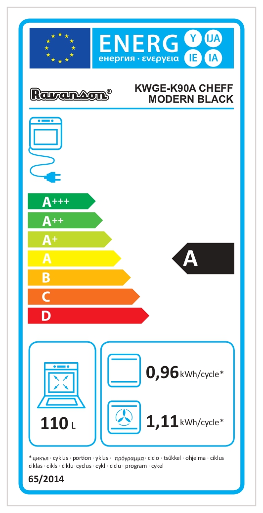 Ravanson KWGEK90ACHEFMOB Kaasuliesi sähköuunilla – kuva 3