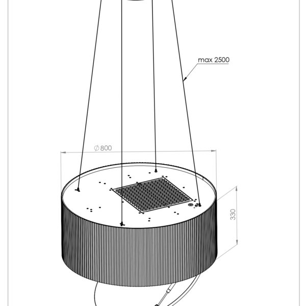 Ciarko Design MONOLIGHTIS80GSL Saarekeliesituuletin – kuva 1
