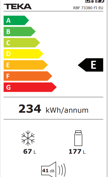 Teka RBF73380FI Integroitava Jääkaappipakastin – kuva 7