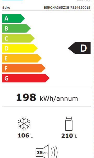 Beko B5RCNA365ZXB Jääkaappipakastin – kuva 6