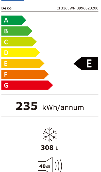 Beko CF316EWN Arkkupakastin – kuva 2