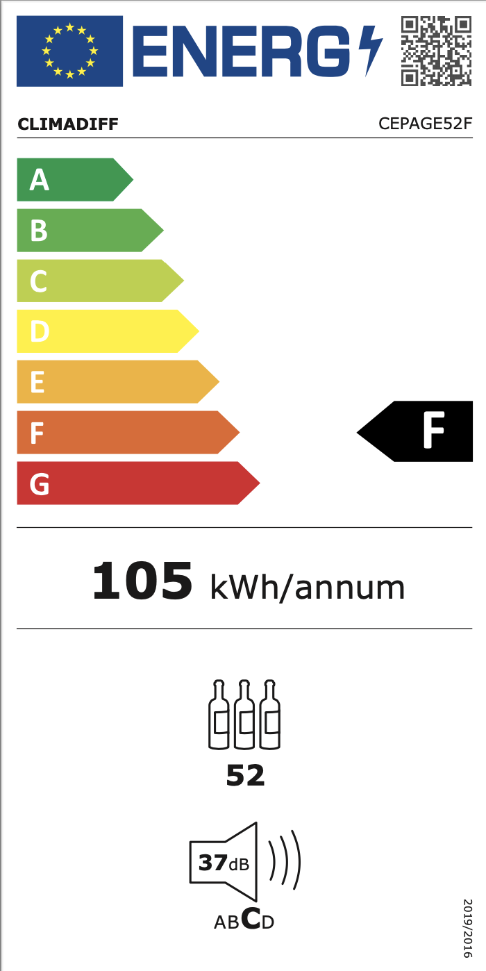 Climadiff CEPAGE52F Viinikaappi – kuva 6