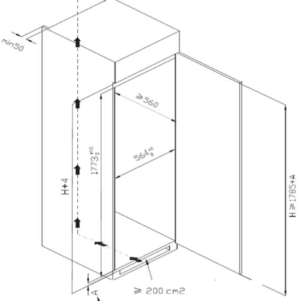 Frigelux CVNF177BI Integroitava Pakastin – kuva 5