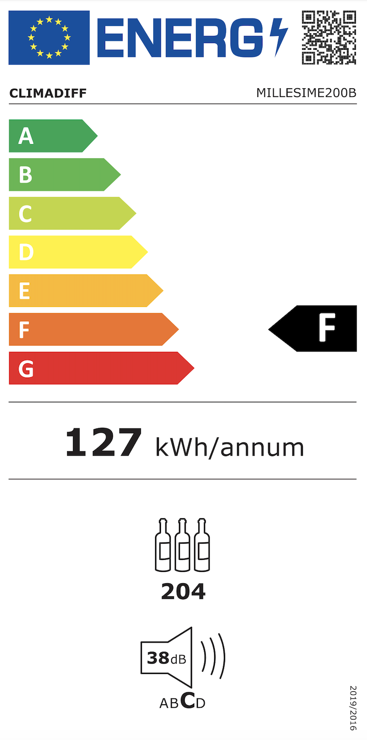 Climadiff MILLESIME200B Viinikaappi – kuva 8