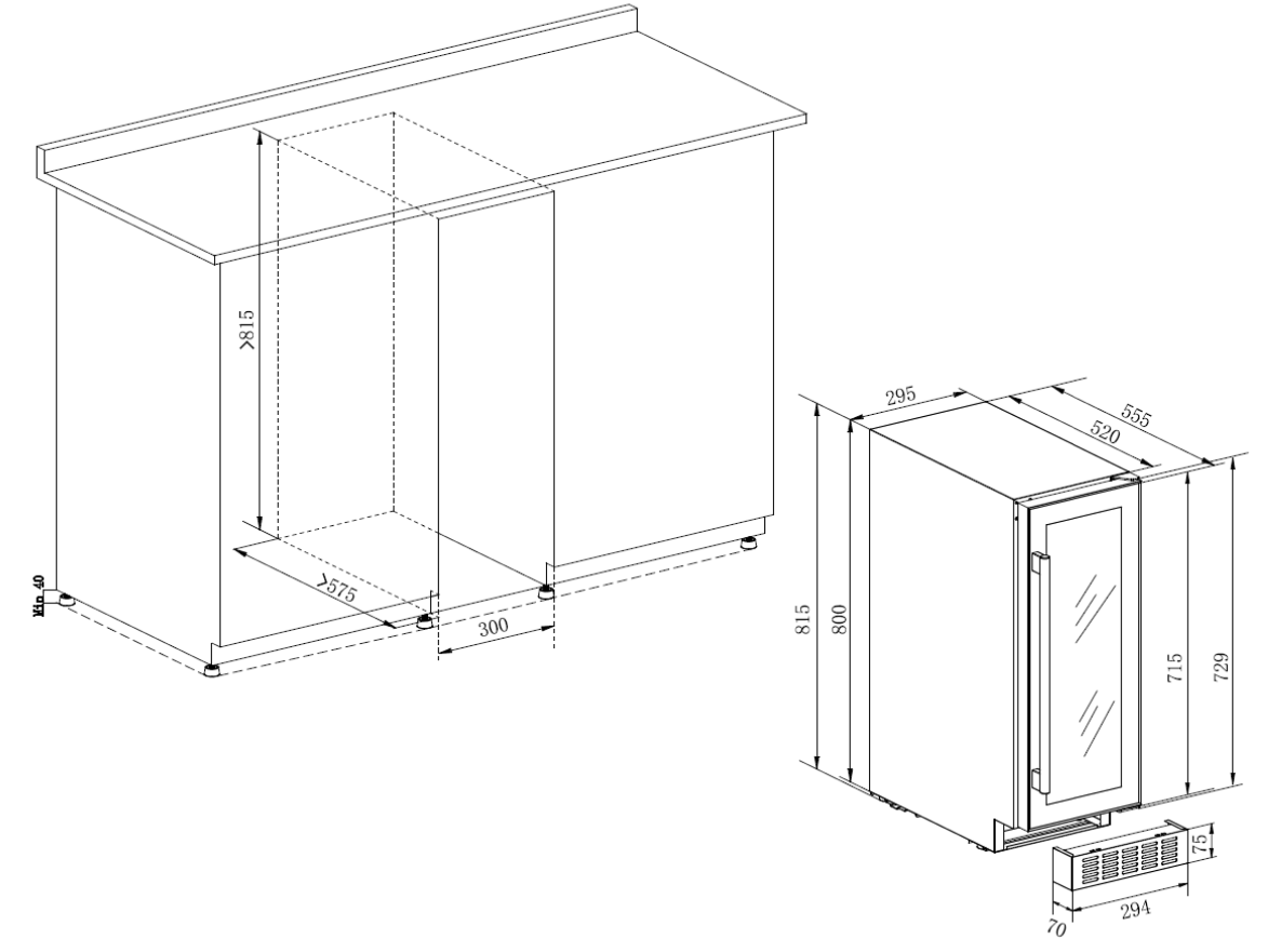 La Sommeliere LSBU18DZ Viinikaappi – kuva 2