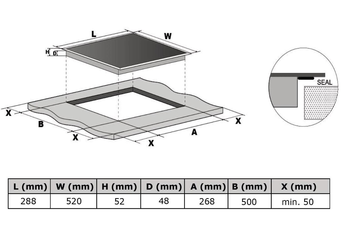 Kluge KPV3001B Keraaminen taso – kuva 2