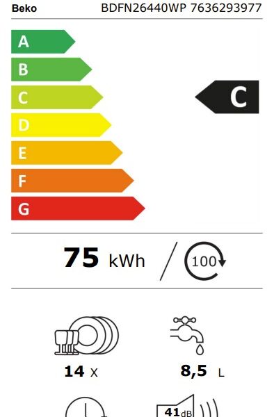 Beko BDFN26440WP Astianpesukone – kuva 2