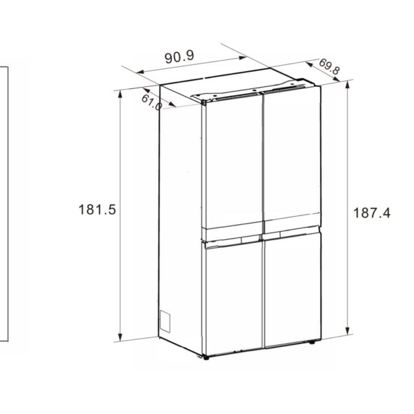 Whirlpool WQ9IFO2BXEF Side-by-side Jääkaappi – kuva 5