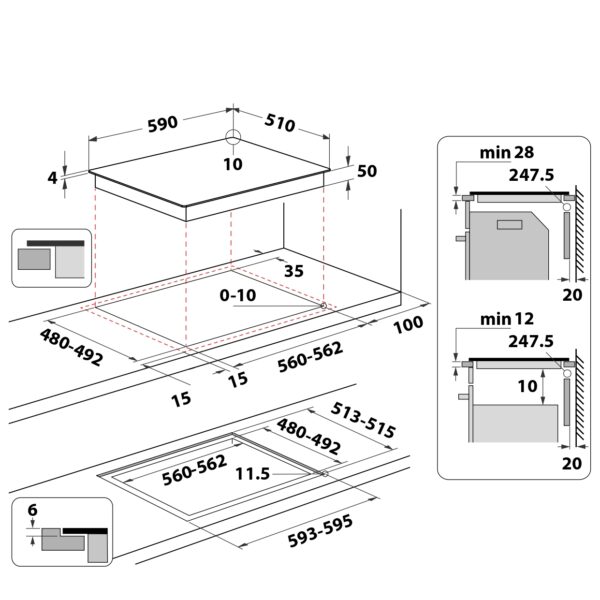 Whirlpool WTX6014DCF Induktioliesitaso – kuva 6