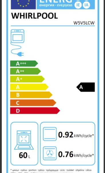 Whirlpool W5V5LCW Keraaminen liesi – kuva 5