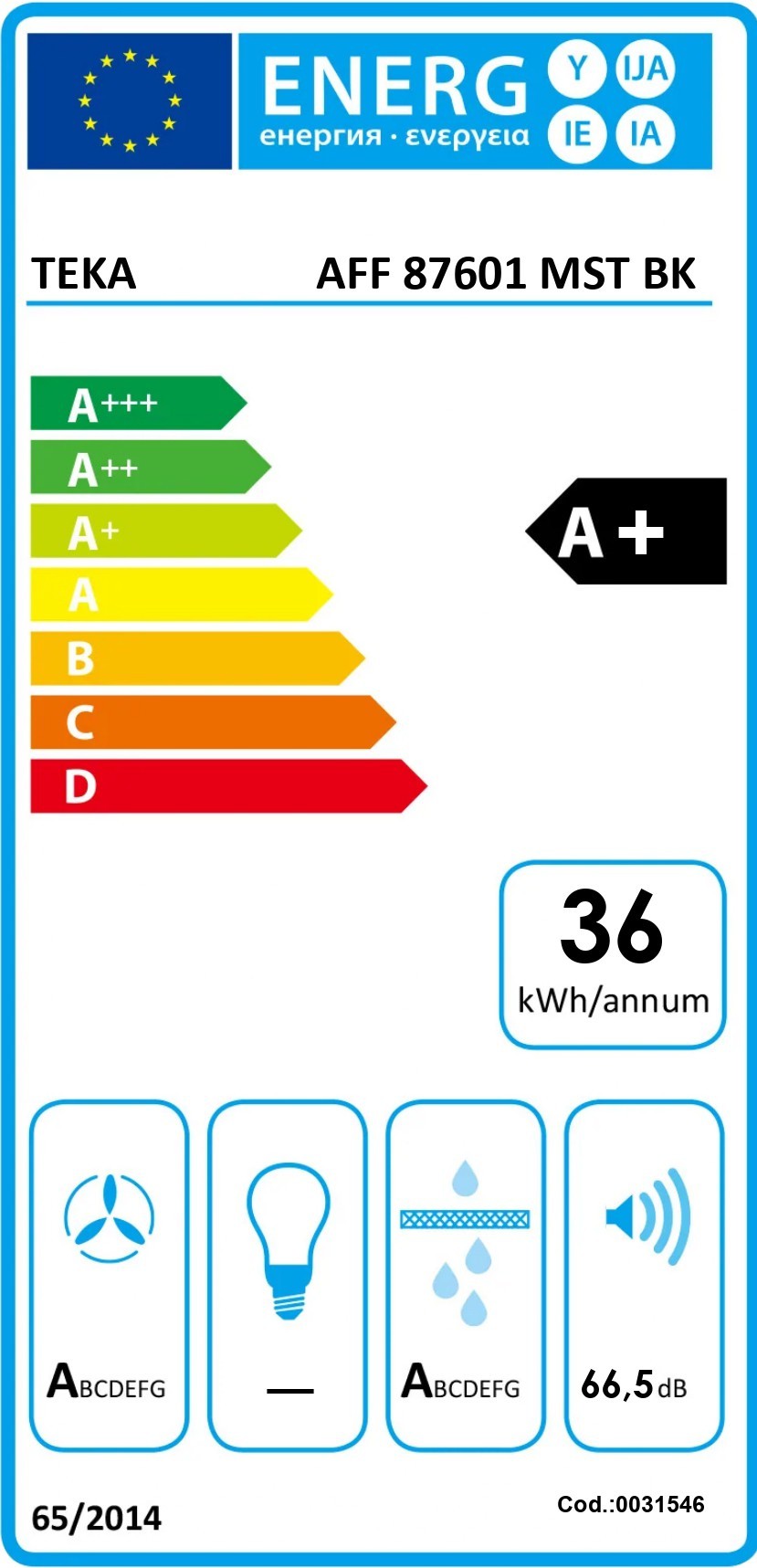 Teka AFF87601MSTBK Induktiotaso liesituulettimella – kuva 5