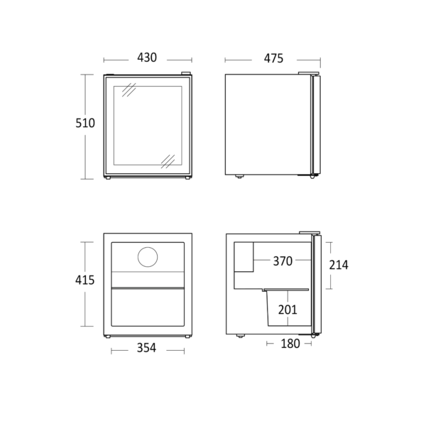 Scandomestic DC48BB Minijääkaappi – kuva 2