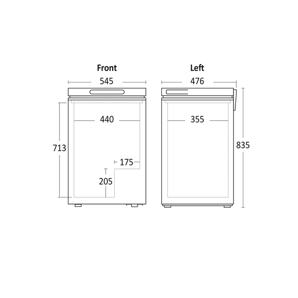 Alternative view of Scandomestic CF100WD Arkkupakastin