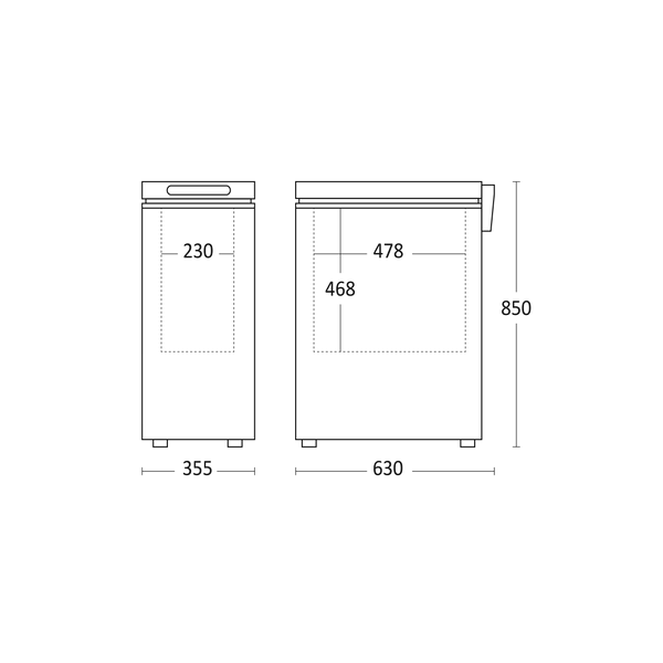 Alternative view of Scandomestic CF51WE Arkkupakastin