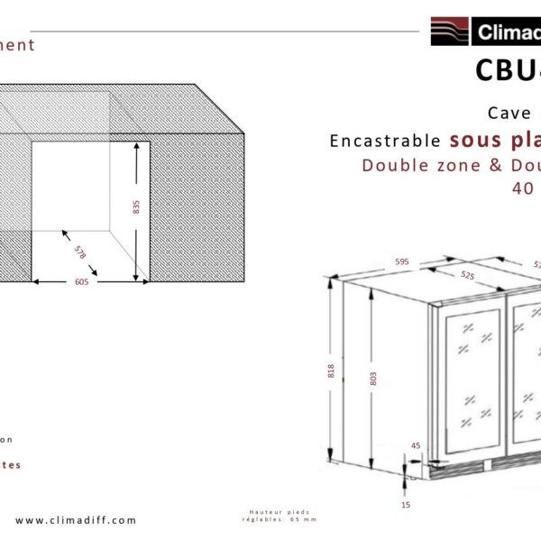 Climadiff CBU40D1B Viinikaappi – kuva 4