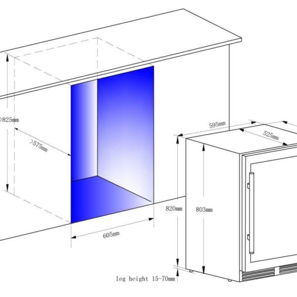 Climadiff CBU51S2B Viinikaappi – kuva 5