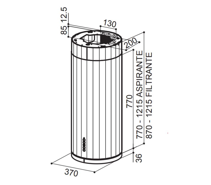 Faber CORINTHIA-ISOLA_DG Saarekeliesituuletin – kuva 2