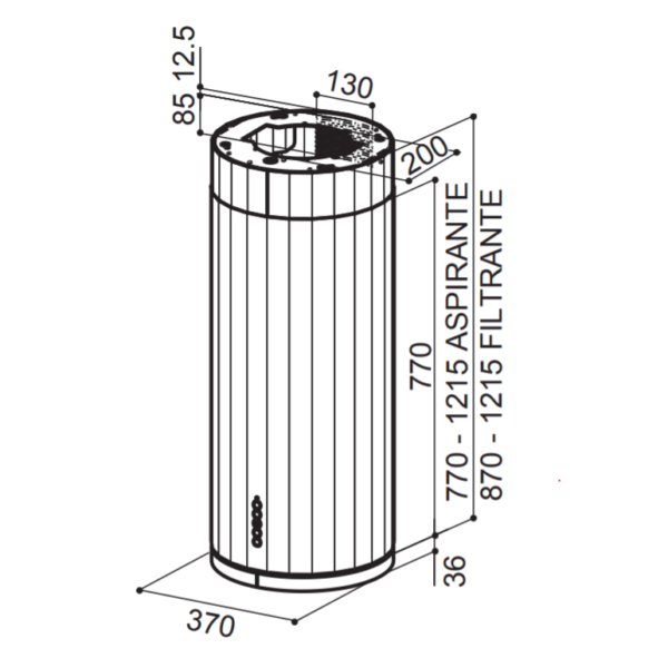 Faber CORINTHIA-ISOLA_X Saarekeliesituuletin – kuva 3