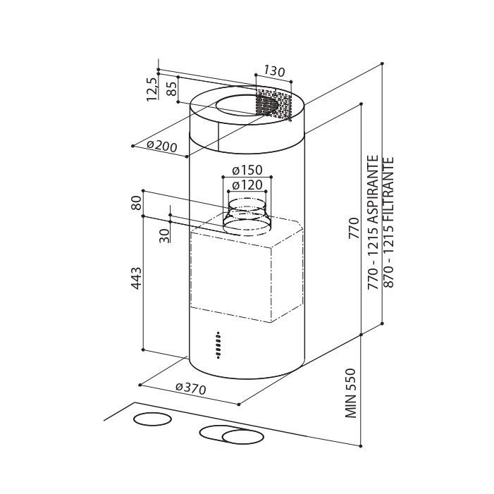 Faber CYLINDRAISGLOSSPLUSBK Saarekeliesituuletin – kuva 3