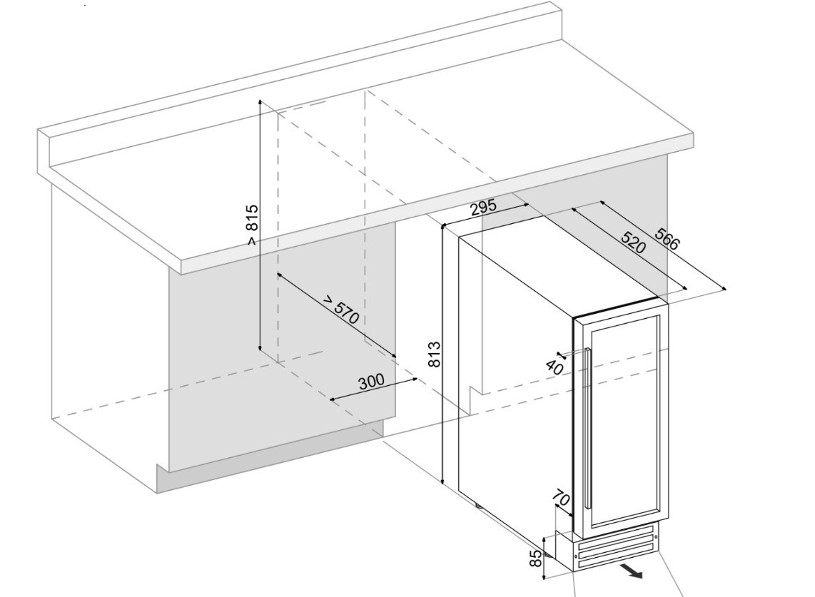 Dunavox DAUF46.145DSS Viinikaappi – kuva 1