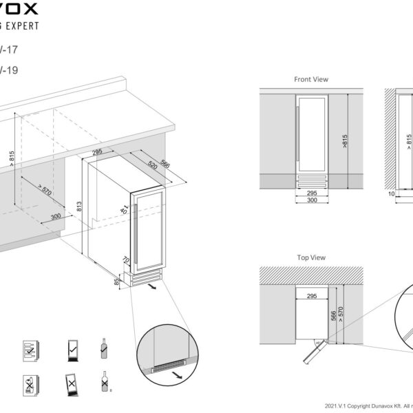 Dunavox DAUF19.58B Viinikaappi – kuva 3