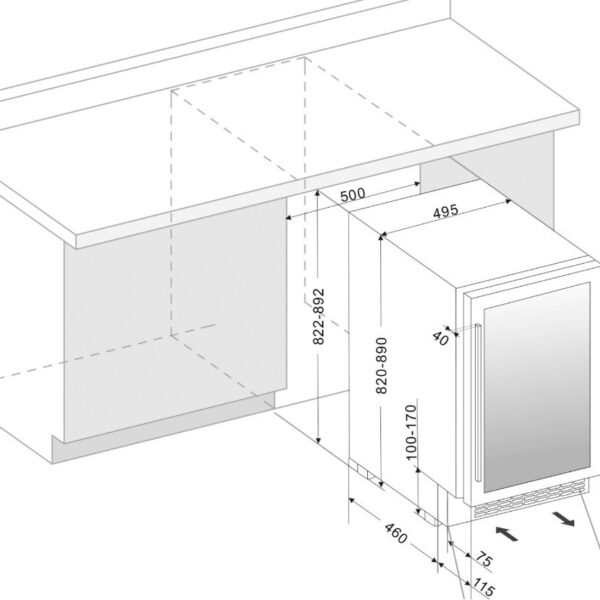 Dunavox DAUF38.100DB.TO Viinikaappi – kuva 3
