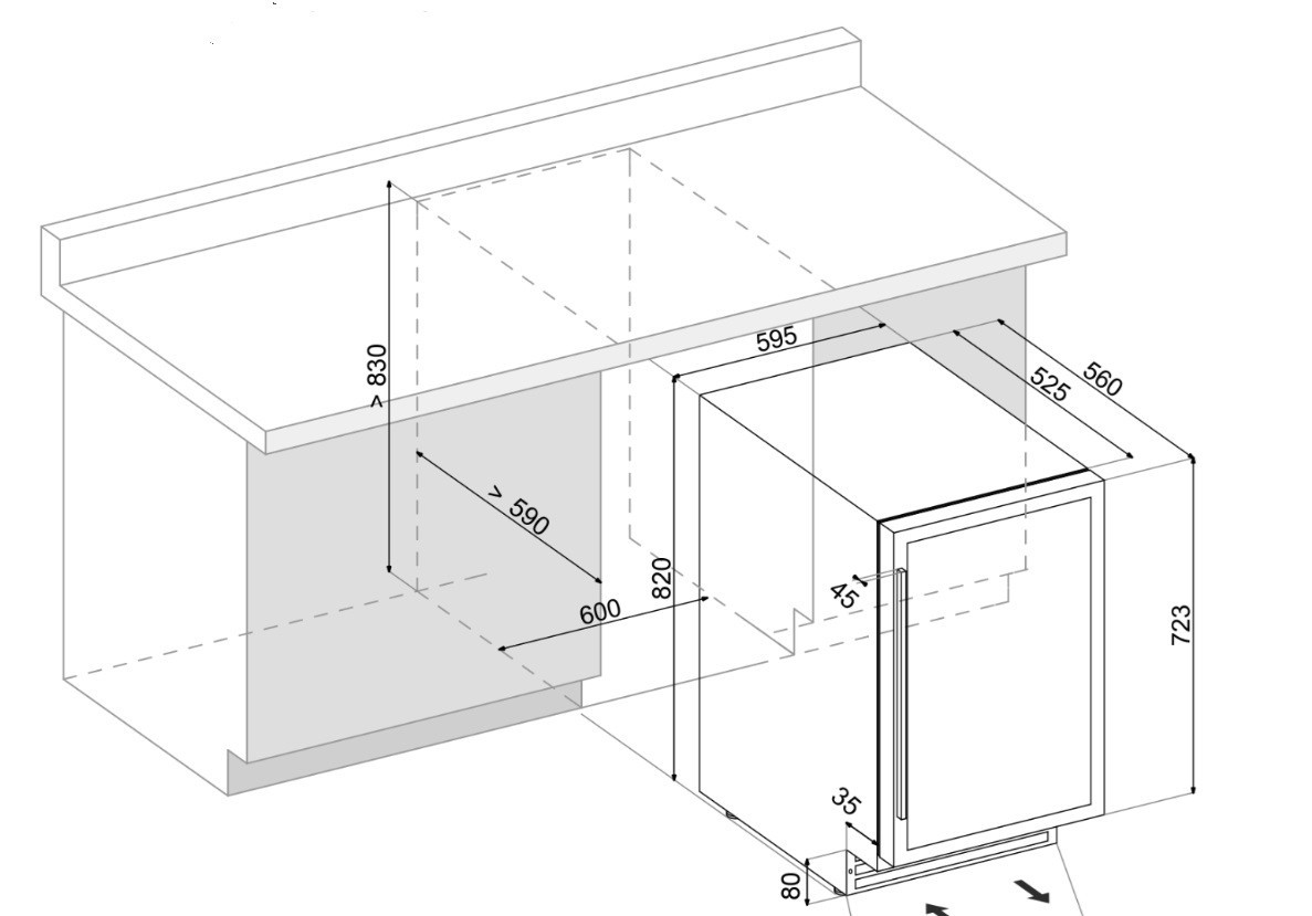 Dunavox DAUF39.121DB Viinikaappi – kuva 1