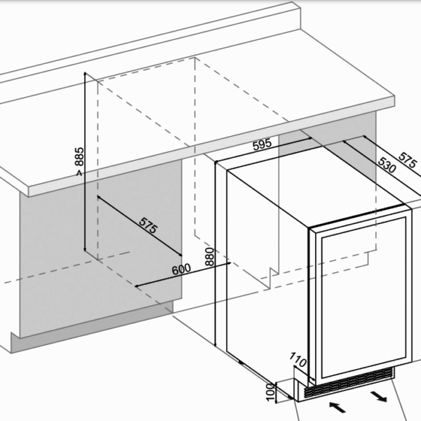Dunavox DAUF45.125DB.TO Viinikaappi – kuva 3