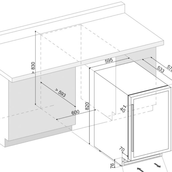 Dunavox DAUF46.138B Viinikaappi – kuva 1