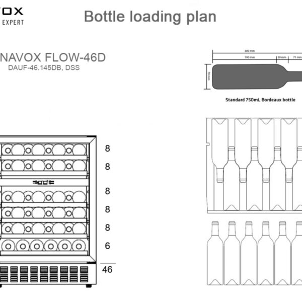 Dunavox DAUF46.145DB Viinikaappi – kuva 3