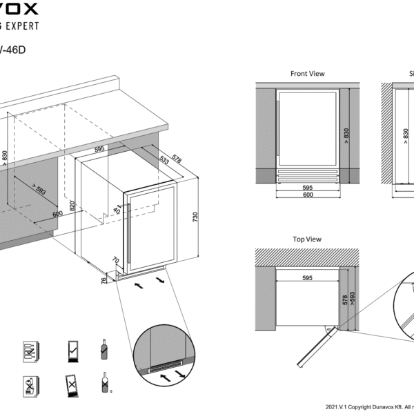 Dunavox DAUF46.145DB Viinikaappi – kuva 1
