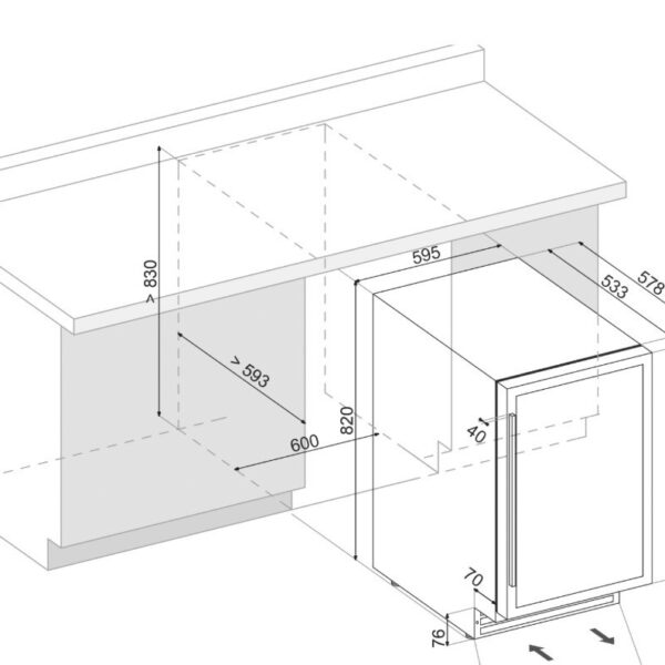 Dunavox DAUF46.145DBH Viinikaappi – kuva 4