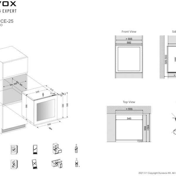 Dunavox DAVG25.63DSSTO Viinikaappi – kuva 3