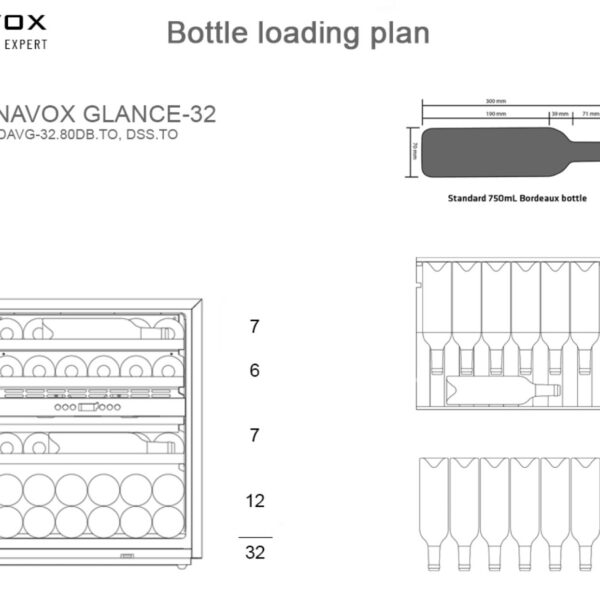 Dunavox DAVG32.80DOP.TO Viinikaappi – kuva 4