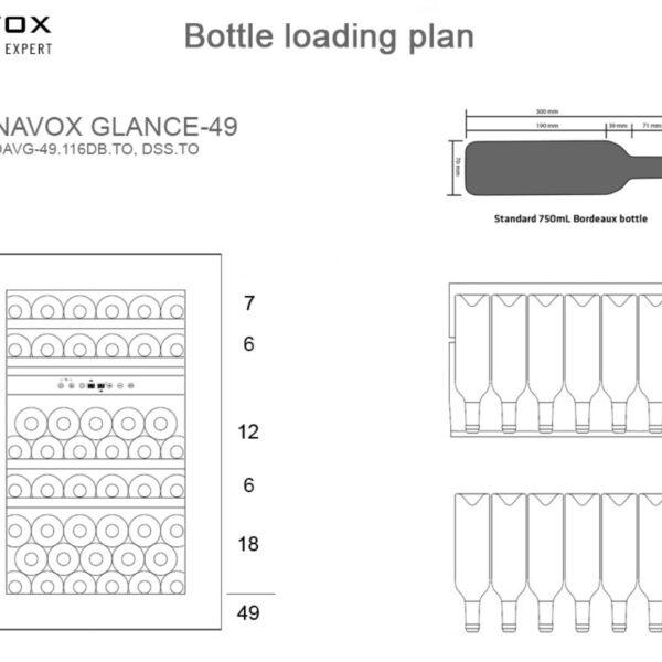Dunavox DAVG49.116DOP.TO Viinikaappi – kuva 2