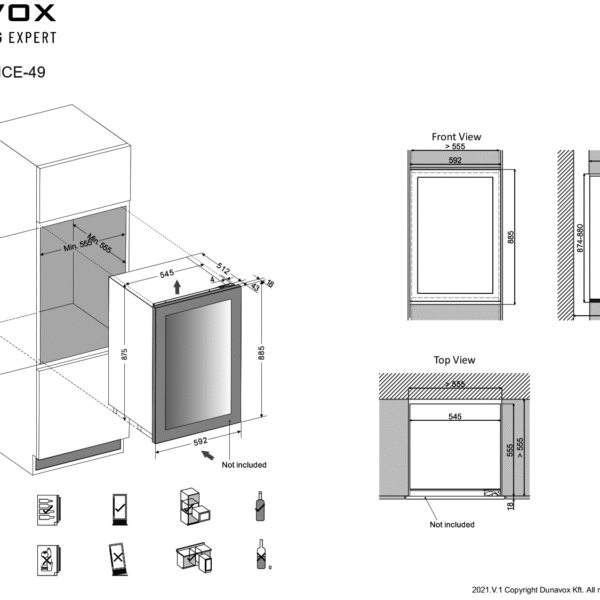 Dunavox DAVG49.116DOP.TO Viinikaappi – kuva 1