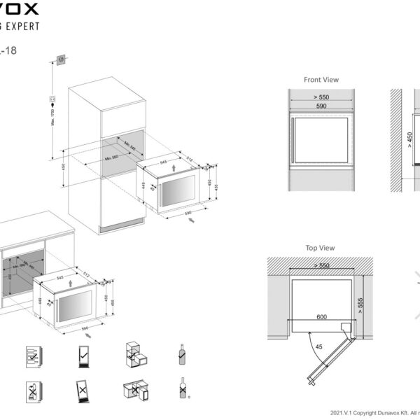 Dunavox DAVS18.46MB Viinikaappi – kuva 4